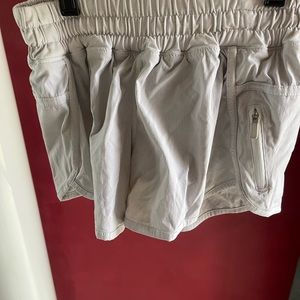 white lululemon size 2 running shorts